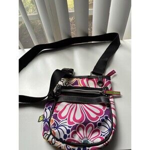 LILY BLOOM Purse Colorful Floral Print Multi Pocket Crossbody Shoulder Handbag